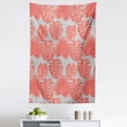 thumbnail image 1 of Tropical Tapestry, Print of Big Monstera Leaves Hawaiian Summer Plantation Exotic Feels, Fabric Wall Hanging Decor for Bedroom Living Room Dorm, 5 Sizes, Pale Grey and Salmon, by Ambesonne, 1 of 1