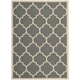 thumbnail image 5 of Safavieh Courtyard Alyssa Geometric Indoor/Outdoor Area Rug, 6'7" x 6'7" Square, Anthracite/Beige, 5 of 10