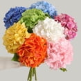 thumbnail image 4 of Hydrangea Artificial Flowers, Real Touch Hydrangeas, Realistic Fake Hydrangea with Stems for Home Decor, Party Arrangements, Wedding Bouquets and Centerpieces, Purple, 4 of 6