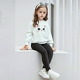 thumbnail image 6 of Girl's Cute Printed Crew Neck Long Sleeve Hoodie And Leggings for 5-6 Years, 6 of 6