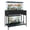 black, variant on Ataucjin 40-50 Gallon Aquarium Stand with Power Outlet, 39.4'' x19'' Metal Frame Fish Tank Stand with Storage Drawers, Reptile Tank Stands Adjustable Height, 660LBS Capacity