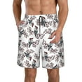 thumbnail image 2 of Uemuo Bird Pattern Men's Swim Trunks Hawaiian Beach Bathing Suit Swimsuits Beach Quick-Dry Shorts with Pockets-X-Large, 2 of 9
