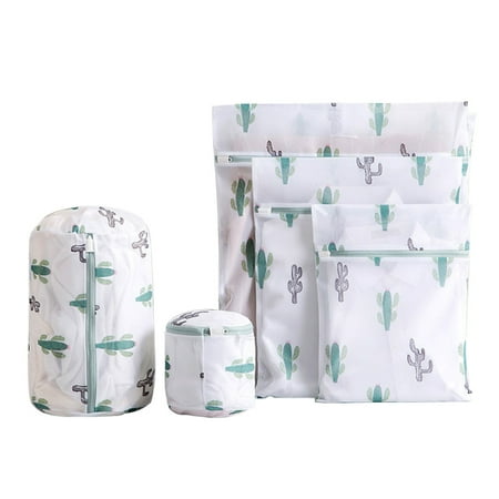 

5pcs/set Portable Underwear Socks Cute Print Mesh Laundry Bag Storage Organizer
