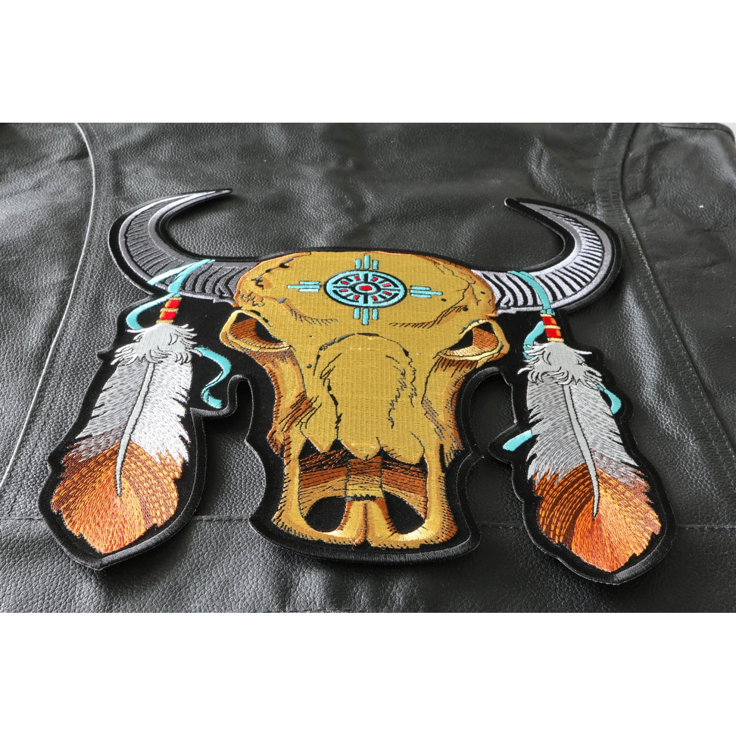 Cow Skull Patch, Large Back Patches for Jackets and Vests