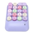 thumbnail image 5 of 2.4GHz Wireless Numeric Keypad 18 Keys Retro Color Round Keycaps Mini Number Keyboard with USB Receiver compatible with Laptop Purple Color-YM, 5 of 5
