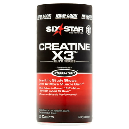 six star pro nutrition Créatine X3 Caplets, 60ct