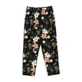 thumbnail image 4 of Xecao Lilies Flowers Women's Straight Lounge Pajama Pants: The Epitome of Relaxed Sleepwear, 4 of 9