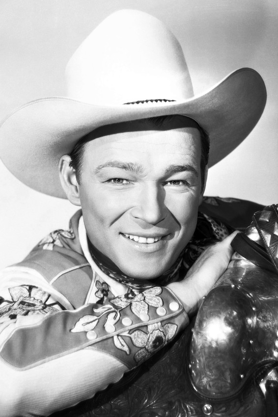 Roy Rogers smiling portrait in stetson leaning on saddle 24x36 Poster ...