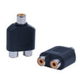 thumbnail image 2 of 2 pcs AV splitter Y Adaptor 1 Femelle 2 Femelles, Noir, 2 of 4