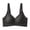 Black(Bra), variant on Women's Plus Size Wirefree Bra, Seamless Ribbed Knit Plunge Bralette, Deep V Smoothing Everyday T-Shirt Bra with Side Support