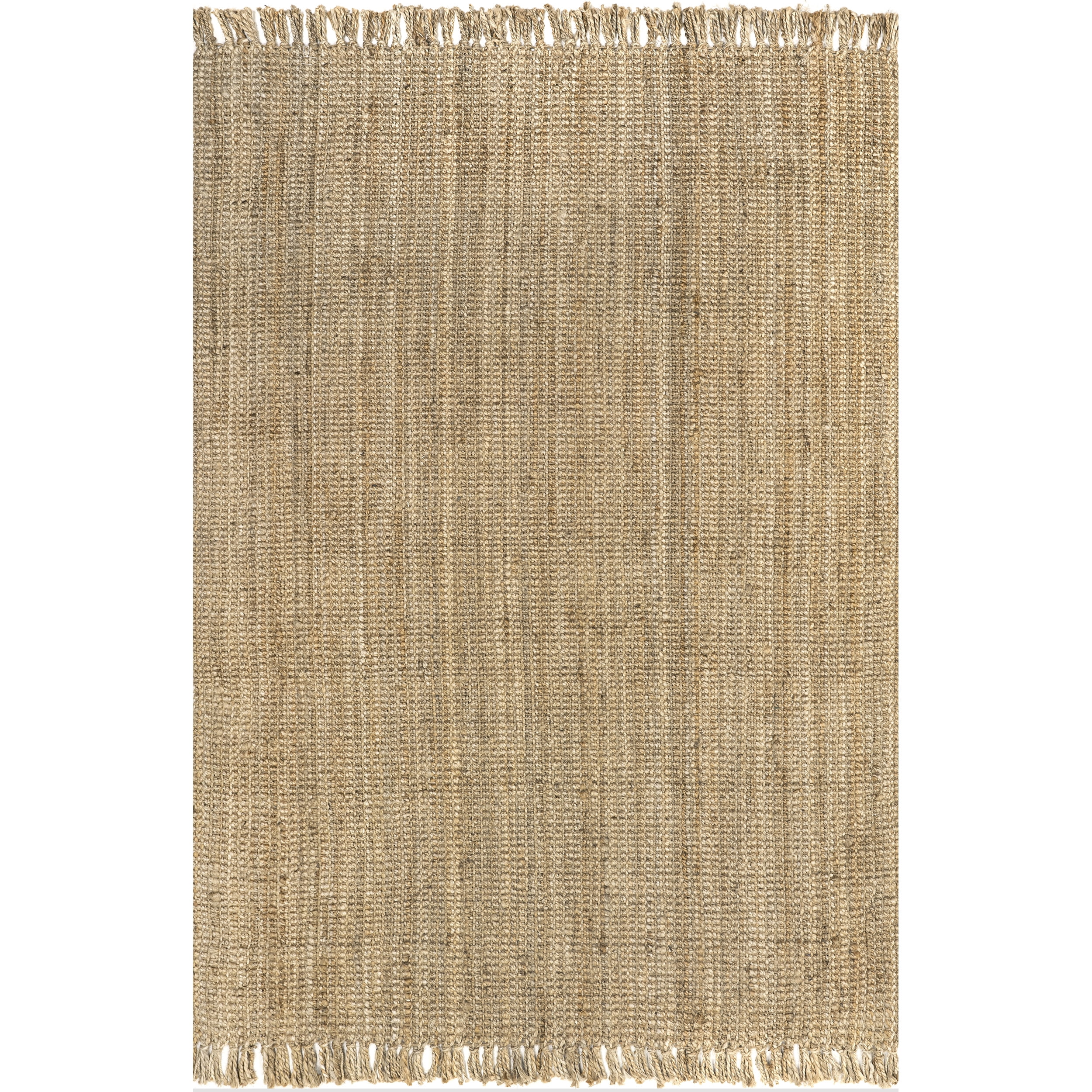 nuLOOM Daniela Chunky Jute Natural 4' x 6' Farmhouse Area Rug