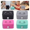thumbnail image 2 of Metal Money Saving Box with Key Lock Coin Container Organizer Small Storage, 2 of 6