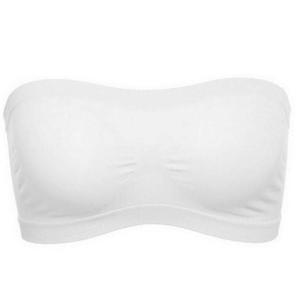 3 Pieces Women Bandeau Bra Padded Strapless Brarette Soft Bra Seamless  Bandeau Tube Top Bra, Assorted Sizes (black, White And Nude Color