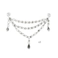 thumbnail image 2 of Clear Acrylic Crystal Swag Garland Ornaments,3Pcs Triple Layer Teardrop Bead Chain with Hooks for Christmas Tree, Wedding Mantel Party Home Decor, 11.81in by XSAOP, 2 of 8