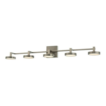 

Kalco Lighting Eaton 38 5-light Contemporary Glass Bath Vanity in Satin Nickel