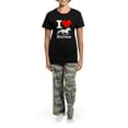 thumbnail image 4 of CafePress - I Heart Horses Women's Dark Pajamas - Women's Short Sleeve Print T-Shirt and Pants Dark Cotton Pajama Set, 4 of 7