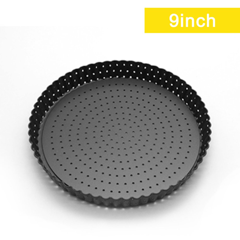 5/8/9 Inch Pizza Plate Mold Round Deep Dish Pizza Pan with Holes Carbon Steel Nonstick Coating