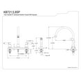 thumbnail image 2 of Kingston Brass KB728SP Vintage Centerset Kitchen Faucet, Brushed Nickel, 2 of 2
