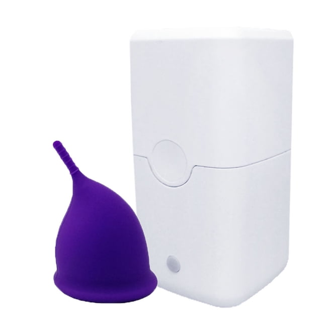 Esterilizador de copa menstrualEsterilizador UV para boquillaCaja de esterilización UVC para chupetes (copa menstrual no incluida)
