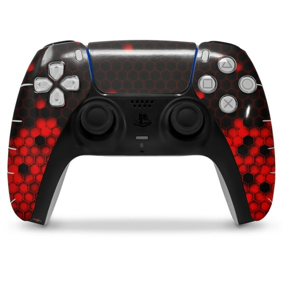 WraptorSkinz Skin Wrap compatible with the Sony PS5 DualSense Controller HEX Red (CONTROLLER NOT INCLUDED)