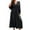 Black, variant on Summer Savings Clearance!Viikei Sun Dresses for Women Plus Size,Women's and Winter Fashion Solid Color V-neck Pleated Dress Long Skirt