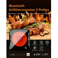 thumbnail image 3 of YANGLI Bluetooth Meat Thermometer – Wireless with 3 Probes, Digital Timer Alarm for Smoker, Grill, Oven, 3 of 5