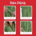 thumbnail image 6 of RIVERSIDE 100% Cotton Terry Bathrobe for Men & Women, Absorbent Spa Robe with Shawl Collar, Belt & Pockets - Sage, 6 of 9