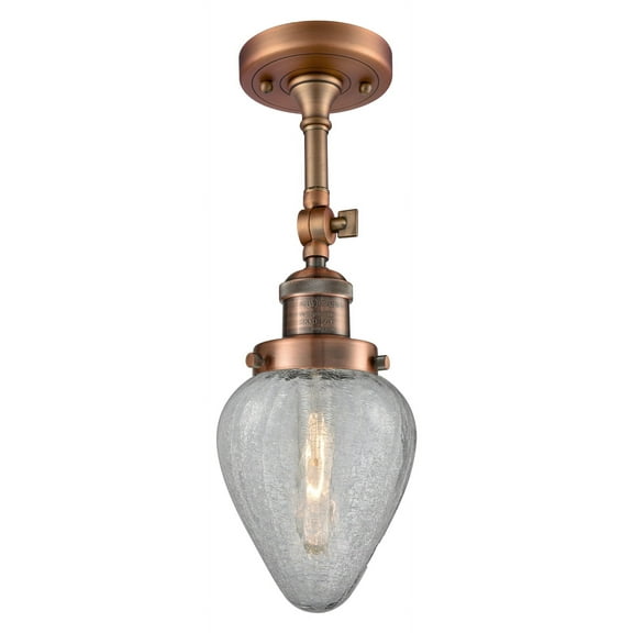 Innovations Lighting 201F Geneseo Geneseo 1 Light 6-1/2" Wide Semi-Flush Ceiling Fixture -