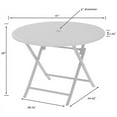 thumbnail image 6 of Crosley Furniture Palm Harbor Round Folding Outdoor Dining Table with Umbrella Hole for Outside Patio, 6 of 8