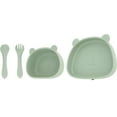 thumbnail image 1 of 4pcs Kids Dinnerware Set Toddler Utensils and Toddler Plates Panda Shape Plate, 1 of 7