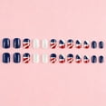 thumbnail image 5 of July 4 Independence Day Medium Square Patriotic Acrylic Press On Nails, US Flag Bald Eagle Fake Nails, 24 Pcs Reusable False Nails Set for Memorial Day Holiday Manicure with Jelly Glue Nail File, 5 of 10
