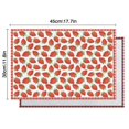 thumbnail image 6 of Set of 4 Dining Table Placemats, Flax Linen Heat Resistant Wrinkle Free Mats, Strawberry and Red Berry Print for Summer Kitchen and Sweet Fruit Lovers, 6 of 6
