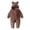 Brown, variant on Onesie for Newborn Baby Plush Cold Morning Stroller Walk Apparel Soft Winter Errand Run Daily Outfit Cozy Family Gathering Easy Care Machine Washable Essential