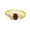 thumbnail image 6 of 10k Yellow Gold Oval Rhodolite Garnet And Diamond Ring, 6 of 6