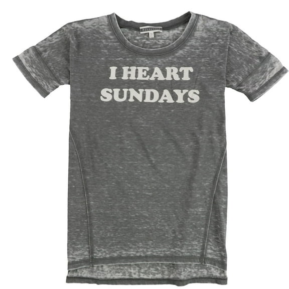 P.J. Salvage Womens I Heart Sunday Pajama Sleep T-shirt, Grey, Small