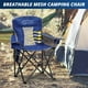thumbnail image 2 of SAILARY 2 sillas de camping plegables de malla, sillas portátiles de gran tamaño para exteriores, capacidad de peso 325 libras con portavasos, bolsillo de almacenamiento, bolsa de transporte azul, 2 of 5