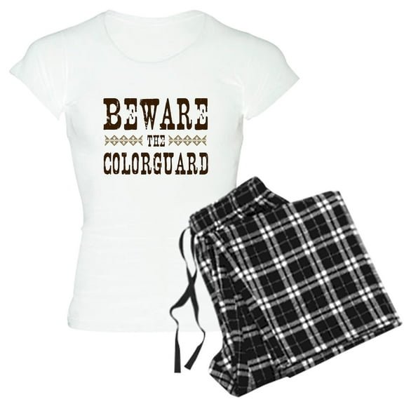 CafePress - Beware The Colorguard Women's Light Pajamas - Women's Short Sleeve Print T-Shirt and Pants Light Cotton Pajama Set