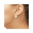 thumbnail image 2 of 0.88 Carat Aquamarine Gemstone and Accent White Diamond Women's Sterling Silver Earrings, 2 of 3