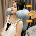 thumbnail image 6 of Mauxuk Office Nap Pillow Ergonomic Neck Support Back Cushion Comfortable Sleep Aid Dual-purpose Pillow Soft Relief Pressure for Back and Neck Relaxation, 6 of 6