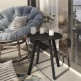 thumbnail image 2 of Minimalist Side Table - Smooth Round Surface, Stable Four-Leg Design, Perfect as Plant Stand or Nightstand (Modern Decor)​ - Black, 2 of 6