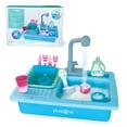 thumbnail image 2 of SPLASHFUN Wash-up Kitchen Sink Play Set with Running Water Pretend Play Kitchen Toy Set with Working Faucet and Color Changing Play Cups and Accessories., 2 of 9