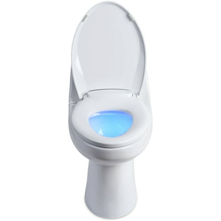 LumaWarm Heated Nightlight Toilet Seat, White (Best Heated Toilet Seat)
