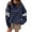 Navy, variant on UJNDER Women's Color Block Drop Shoulder Crewneck Sweatshirt Long Sleeve Loose Fit Autumn Winter Blue L