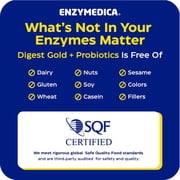 Enzymedica Digest Gold + Probiotics, Digestive Enzyme Supplement for Women & Men, Enzyme and Probiotic Supplement for Digestion, Gut Health Support, Helps Gas & Bloating, Vegetarian - 90 Capsules