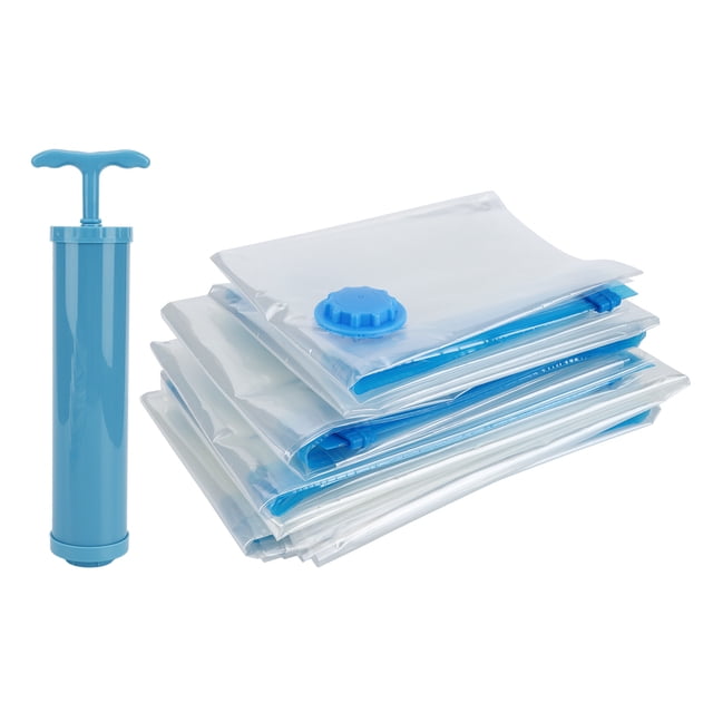Lasting Sealing Vacuum Storage Bag, Quilt Vacuum Storage Bag, Double Closure For Business Trip Blanket Clothes Travel Home Use Vacuum Storage Bag+Hand Pump
