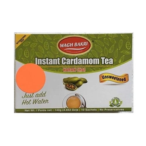Waghbakri Cardamon Instant Tea Premix Unsweetened 10 Sachets