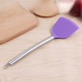 thumbnail image 2 of Non Scratch Kitchen Tool, Ergonomic Handle, Silicone Turner for Cooking, Easy Cleaning, Food Grade Silicone, Stay Cool Handle, Suitable for Various Cooking Tasks, Purple, 2 of 3