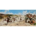 thumbnail image 3 of Salvador Sánchez Barbudo 14x8 Black Modern Framed Museum Art Print Titled - The Game of Gunpowder (C. 1900), 3 of 5