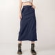 thumbnail image 2 of Gibobby faldas aesthetic Falda MIDI plisada con cordón lateral informal, ajustada, de cintura alta, para mujer, 2023(Azul, L), 2 of 5