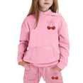 thumbnail image 4 of RTKFRFLM Girls Winter Outfits 2 Piece Set Hooded Sweatshirt And Joggers Casual Letter Print Tracksuit For Toddler Kids Age Comfortable Elastic Waist Daily Wear Clothing Sets,Size 4-5 Years, 4 of 4